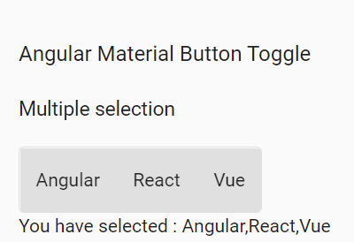 Angular Material Toggle Button